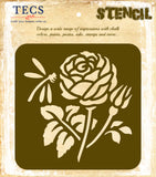 Beautiful Rose Floral Stencil