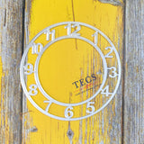 Silver Acrylic Number Clock Dial