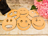 Smiley Coasters with Stand