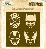 Super Heroes Stencil