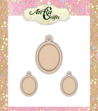 Oval Shaped Pendant and Earrings Blanks