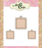 Square Shaped Pendant and Earring Blanks