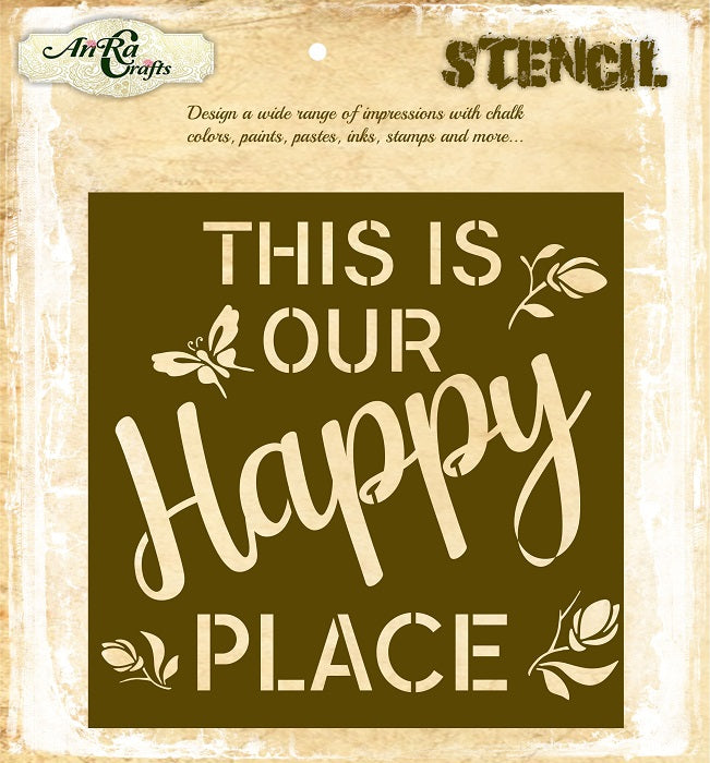 This Is Our Happy Place Stencil Handilane