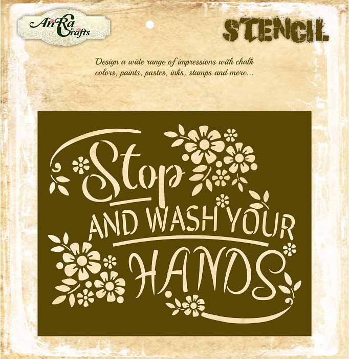 Wash Your Hands Stencil 2