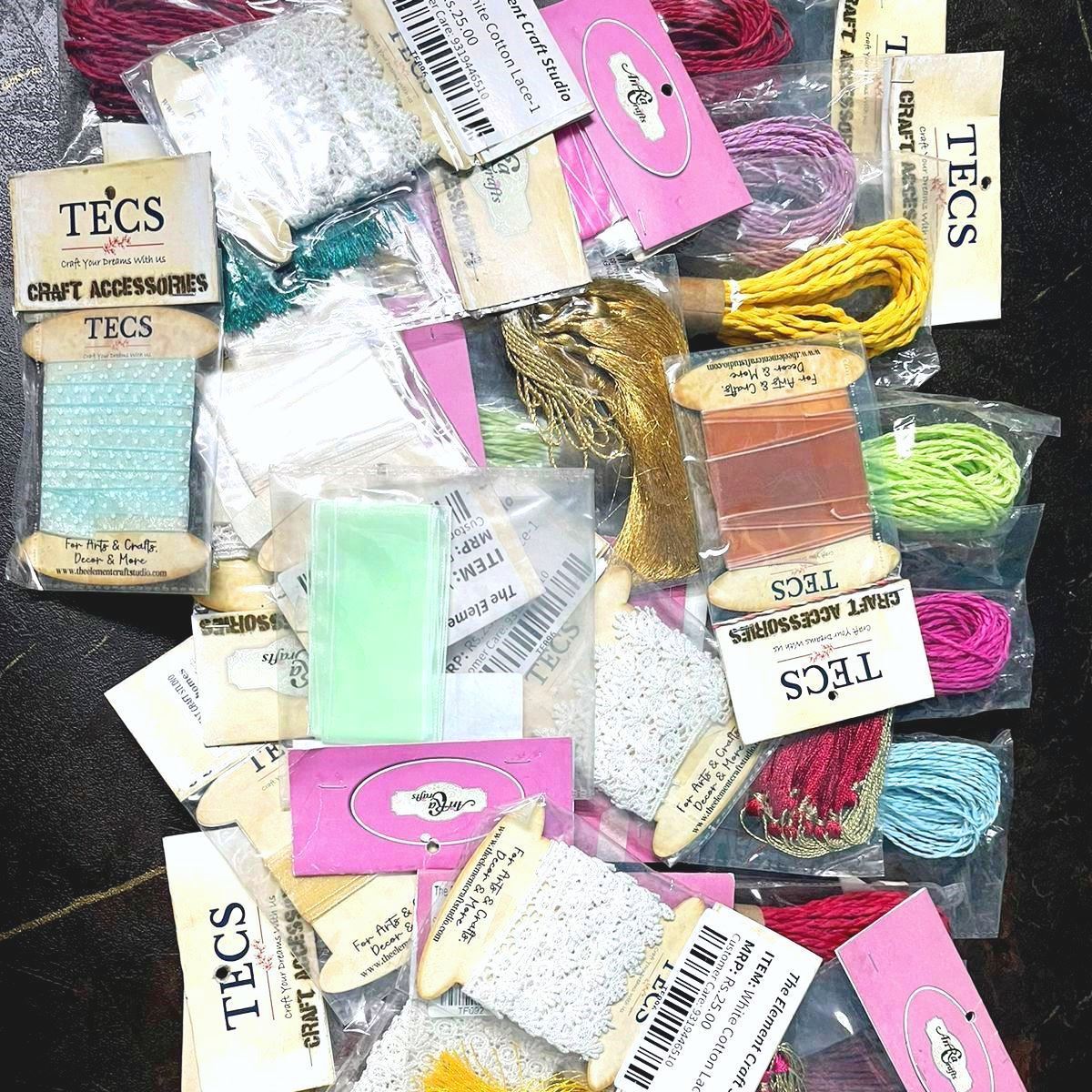 Ribbons, Doris, Tessels, Threads, Laces and all string material Bundle
