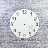 White Acrylic Clock Base with Number Cutouts